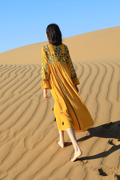 Vintage Ethnic Summer Beach Fairy Long Dresses
