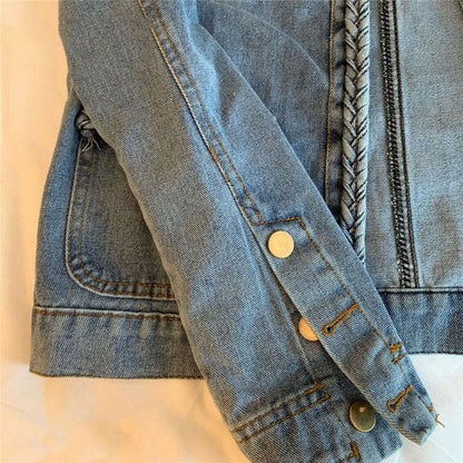 Fashion Long Sleeves Denim Fall Cardigans