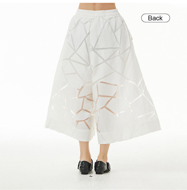 Summer Leisure Plus Sizes Wide Legs Pants