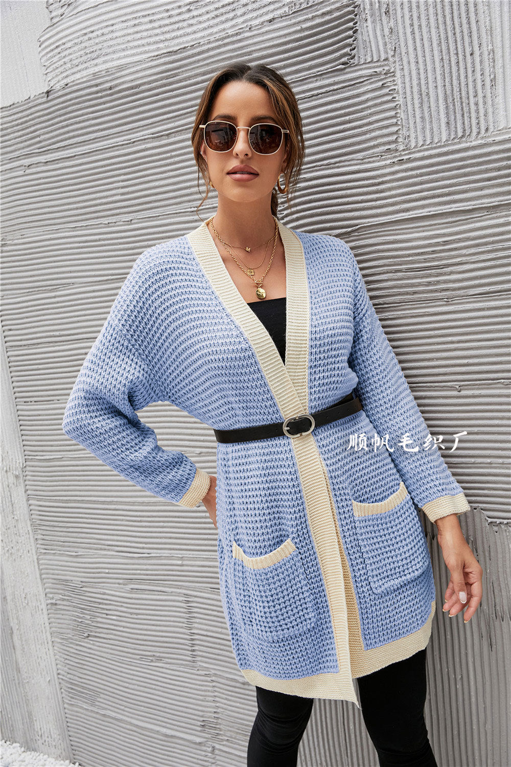 Casual Knitting Long Sleeves Women Overcoat