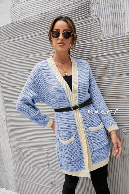 Casual Knitting Long Sleeves Women Overcoat
