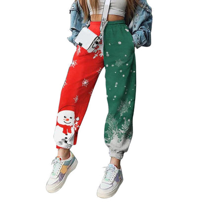 Casual Christmas Harem Pants for Women