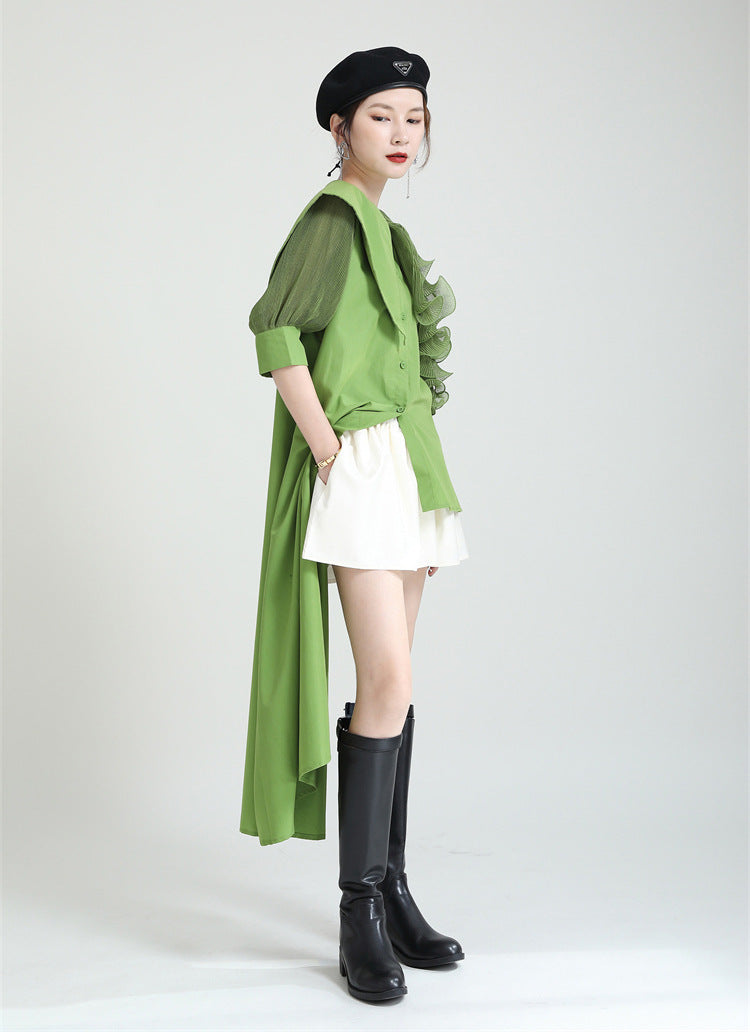 3D Designed Asymmetrical Summer Shirts Dresses