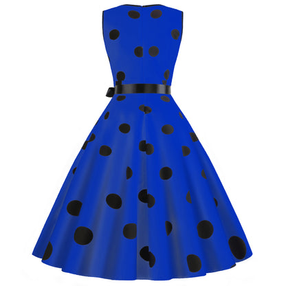 Summer Sleeveless Polka Dot Dresses