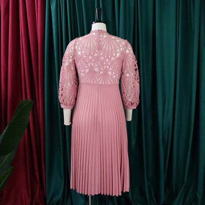 Elegant Hollow Out Plus Sizes Lace Party Dresses