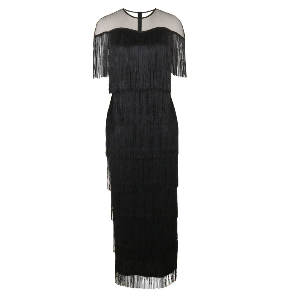 Women Tassels Plus Sizes Party Dresses