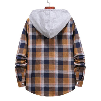 Casual Plaid Fall Men Long Sleeves Shirts
