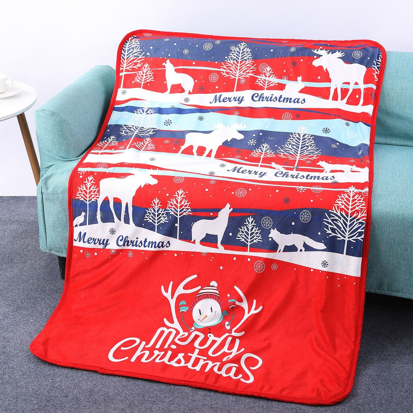 Warm Fleece Breaknoon Blankets for Christmas