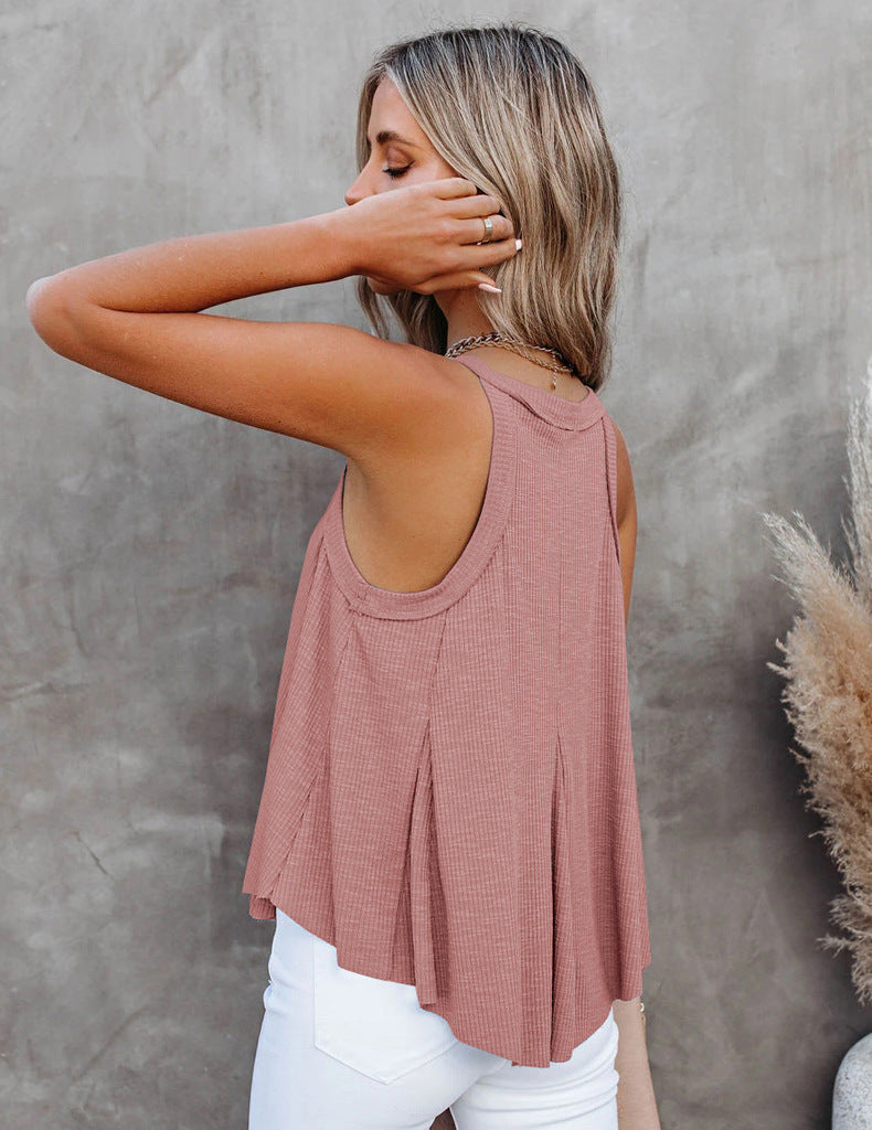 Sexy V Neck Cotton Sleeveless Tank Tops