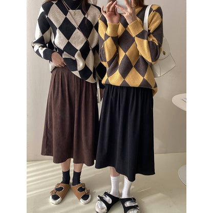 Vintage High Neck Pullover Sweaters for Women