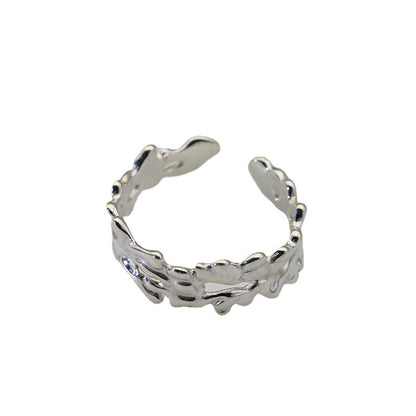 Luxury Irregular Open End Sterling Silver Rings