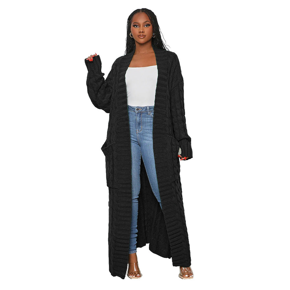 Casual Long Knitted Cardigan Overcoats for Women