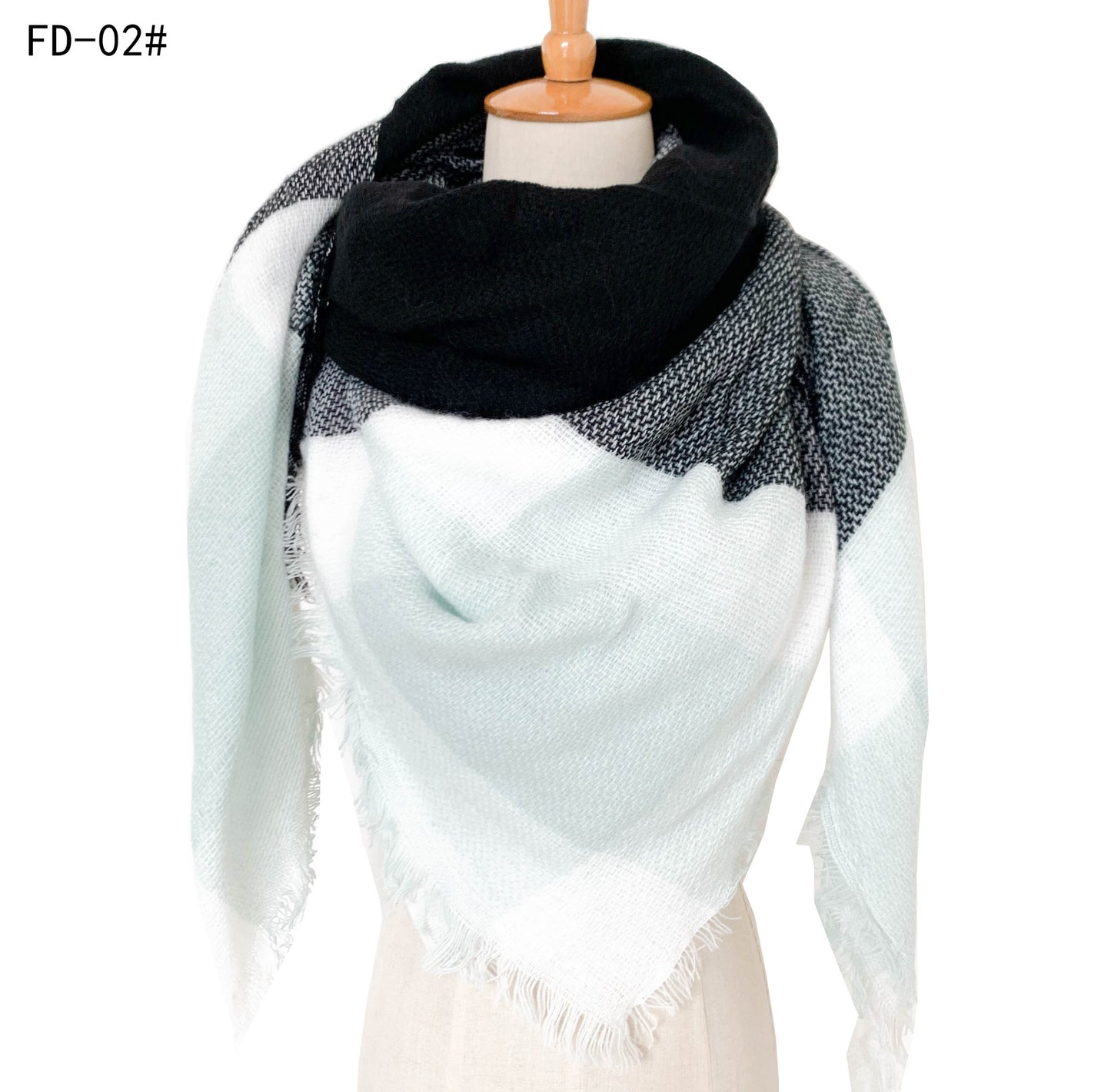 Winter Warm Plaid Scarves for Women