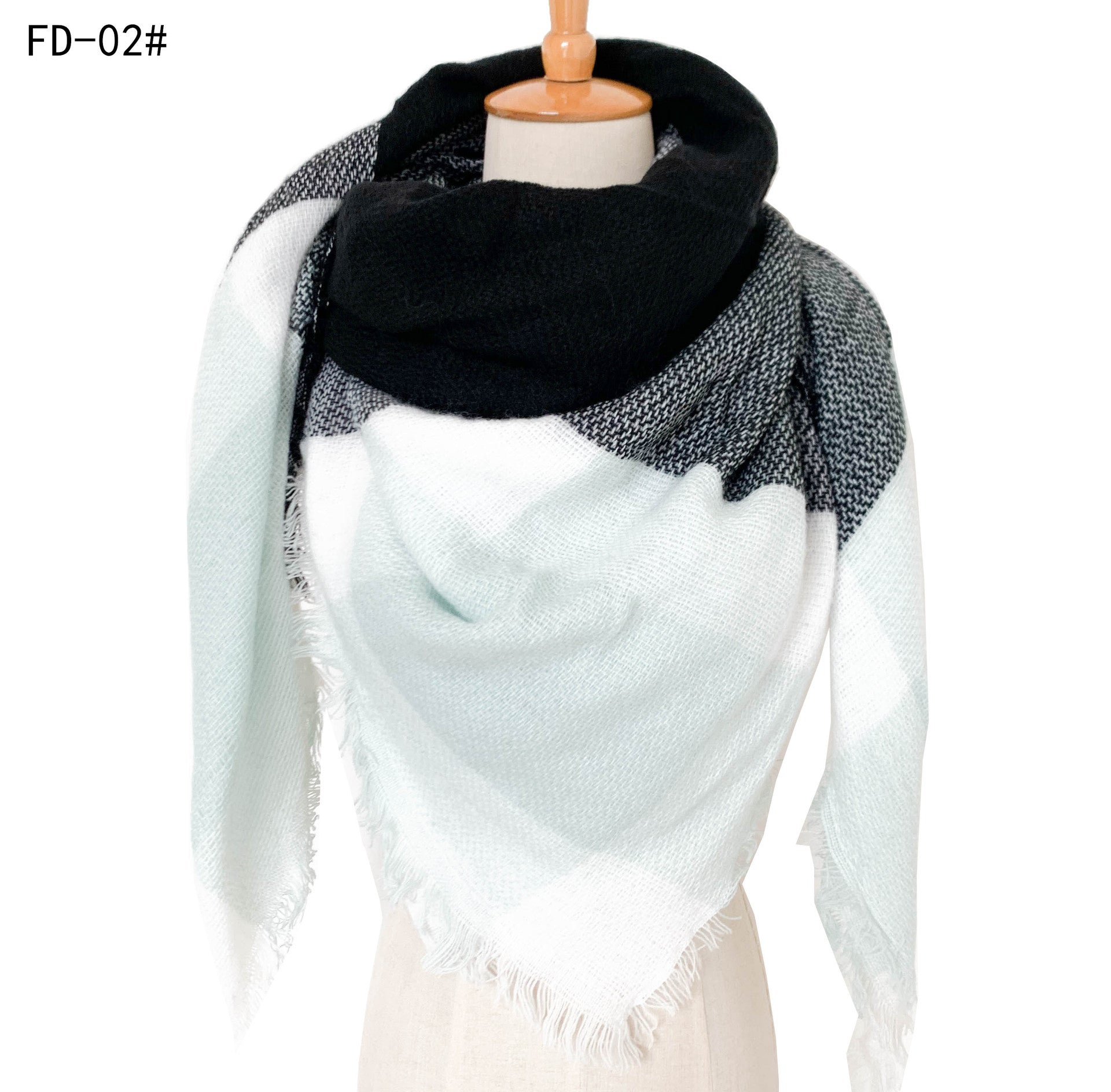 Winter Warm Plaid Scarves for Women