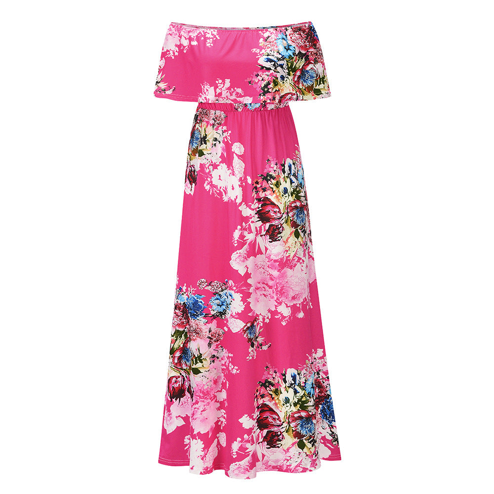 Sexy Strapless Women Boho Long Dresses