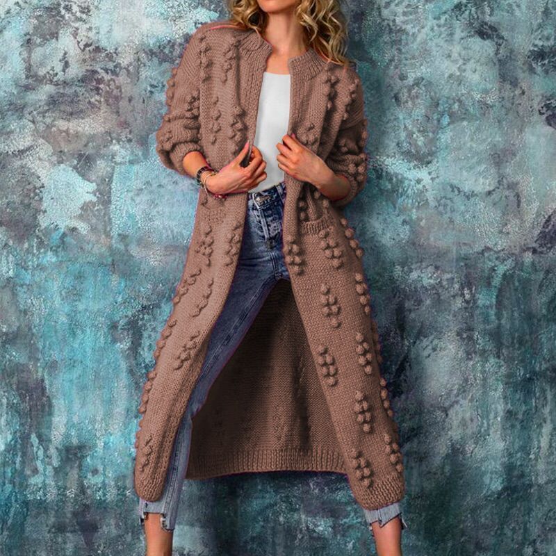 Casual Knitted Long Cardigan Coats for Women