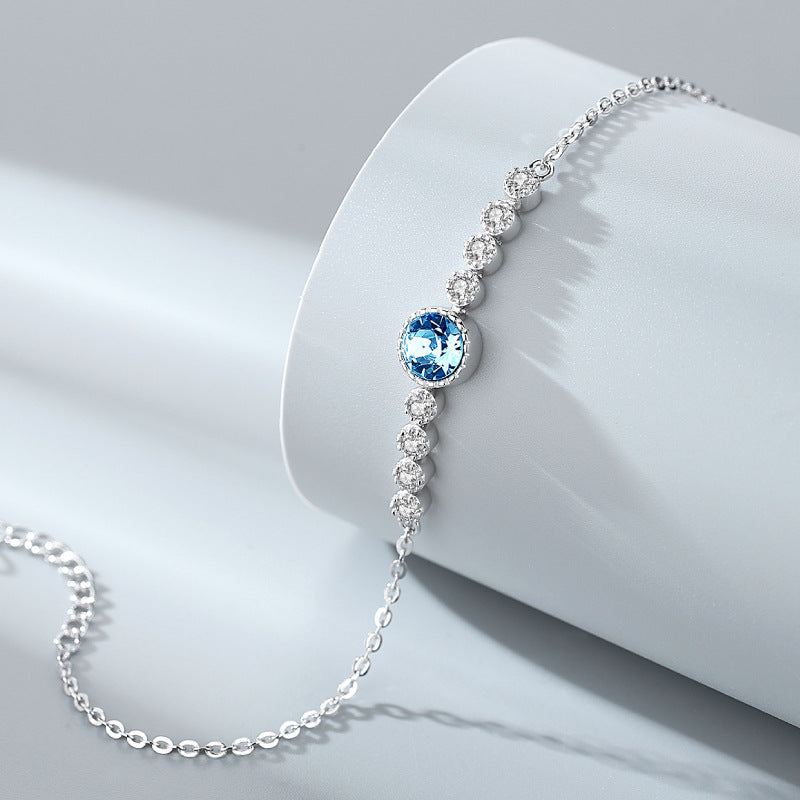 Romantic Luxury Crystal Sliver Bracelet for Women
