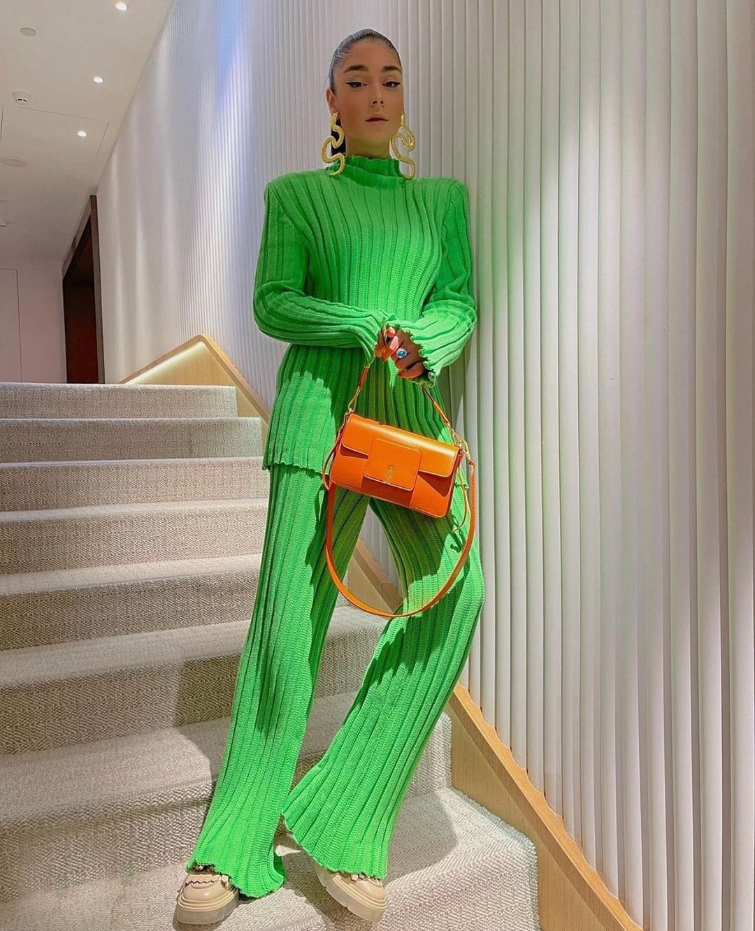 Leisure Women Knitting Two Pieces Sweater Suits