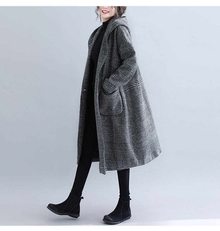 Casual Woolen Plus Sizes Women Overcoats