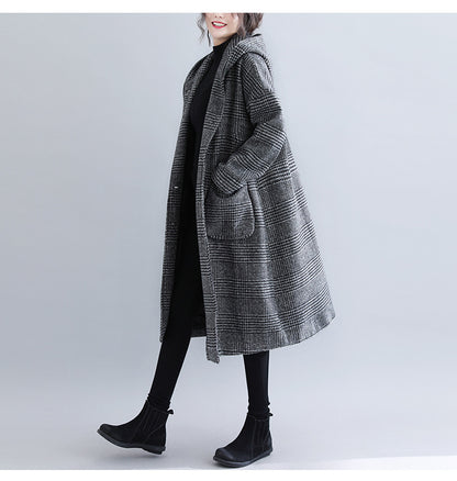 Casual Woolen Plus Sizes Women Overcoats