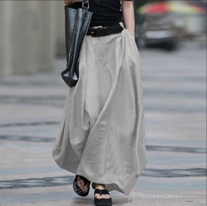New Elastic Waist Women Plus Size Skirts-STYLEGOING