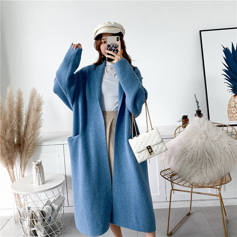 Women Romper Style Knitted Woolen Cardigan Overcoat