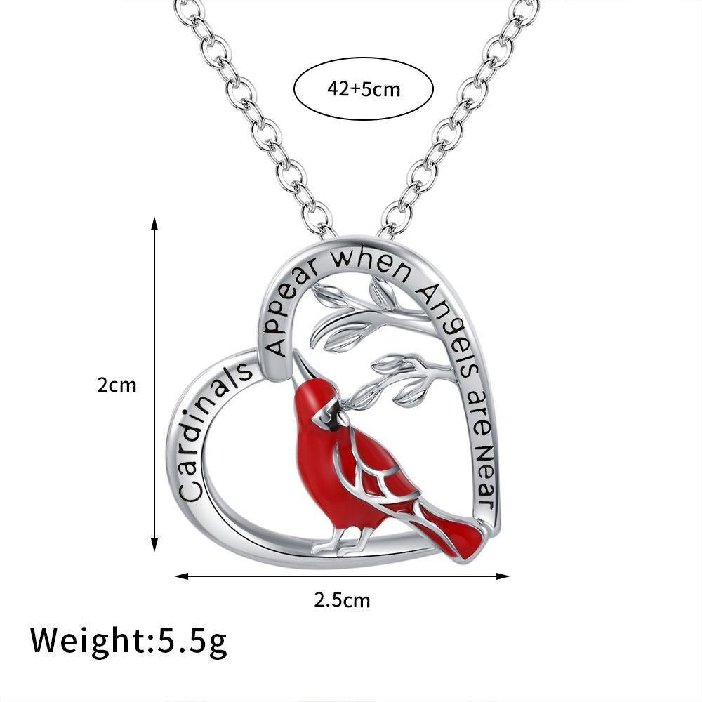 Lovely Red Birds Designed  Necklace for Women
