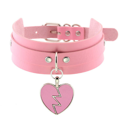 Sweetheart Design PU Leather Clavicle Chain