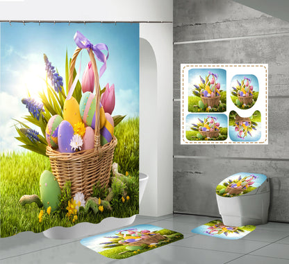 Happy Easter Day Shower Curtain Sets