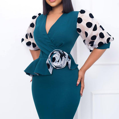 Fashion Polka Dot Tulle Women Dresses