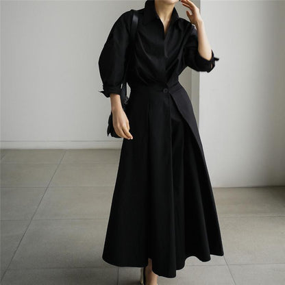 Casual Loose Fashion Long Maxi Shirts Dresses-STYLEGOING