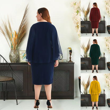 Summer Round Neck Plus Sizes Dresses