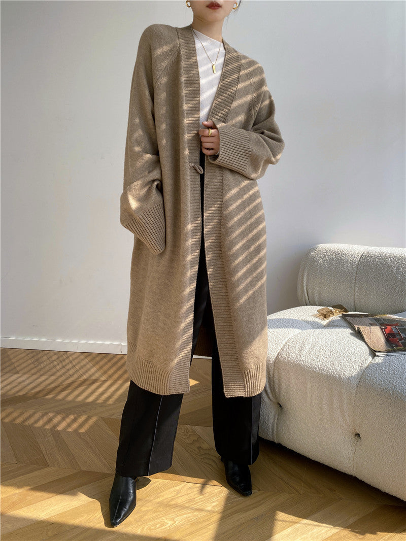 Classy Knitting Cozy Women Long Cardigans