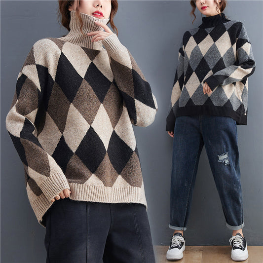 Casual Turtleneck Plus Sizes Women Sweaters