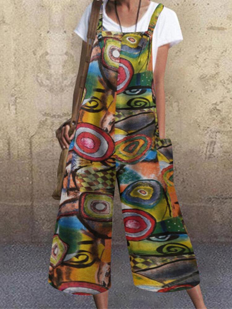 Leisure Summer Linen Plus Sizes Jumpsuits-STYLEGOING