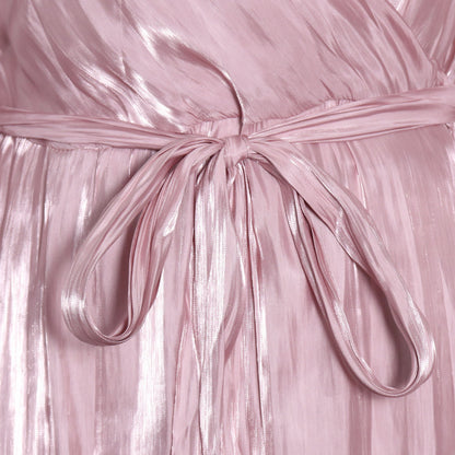 Luxury Elegant Feather Design Pink Long Dresses