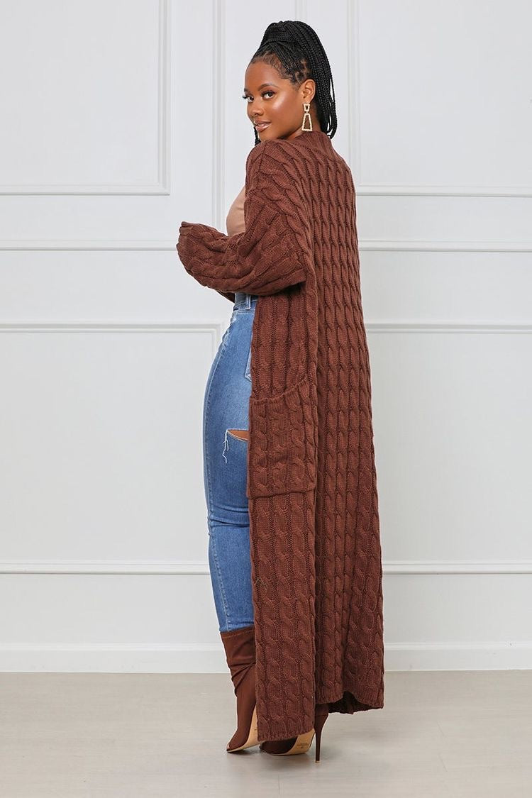 Casual Long Knitted Cardigan Overcoats for Women