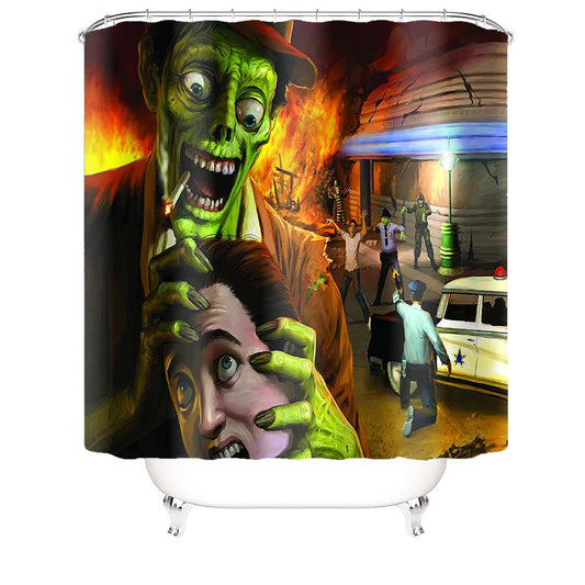 The Grinch Print Water Proof Fabric Shower Curtain