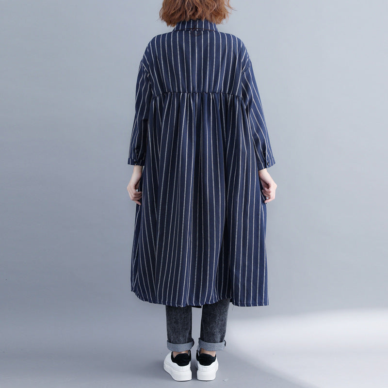 Fashion Linen Plus Sizes Fall Shirts Coats