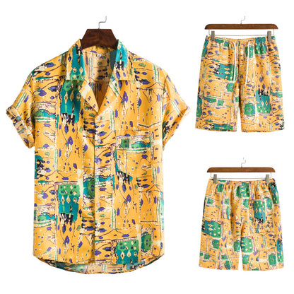 Summer Hawaii Floral Men‘s Beach Sets