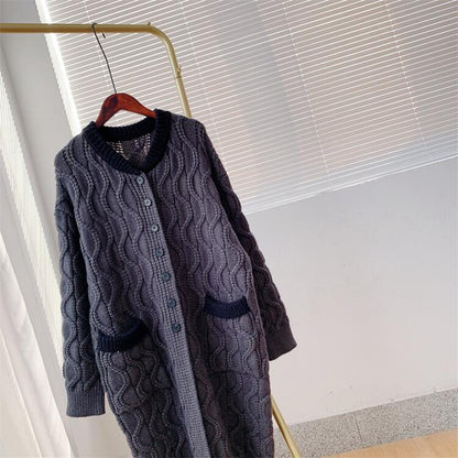 Cozy Women Knitting Winter Cardigan Overcoat