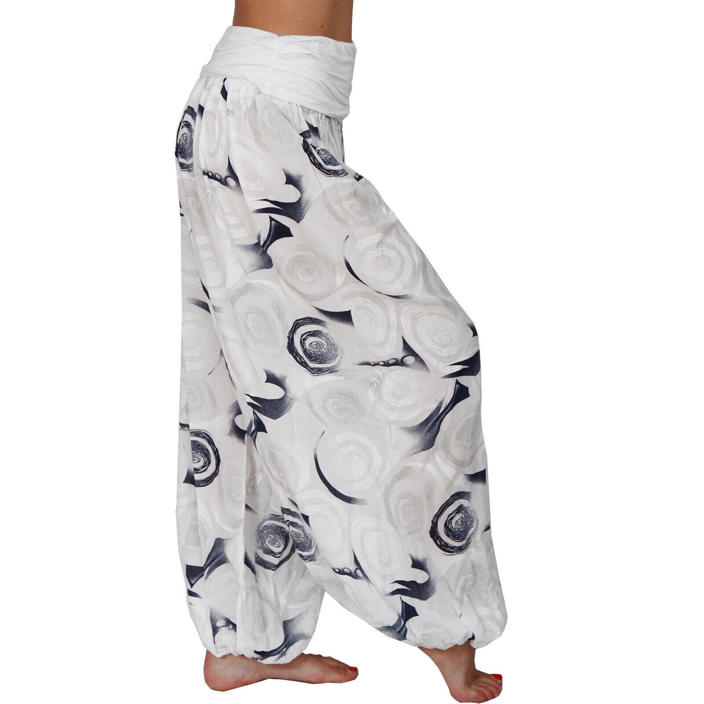 Casual Floral Print Women Harem Pants