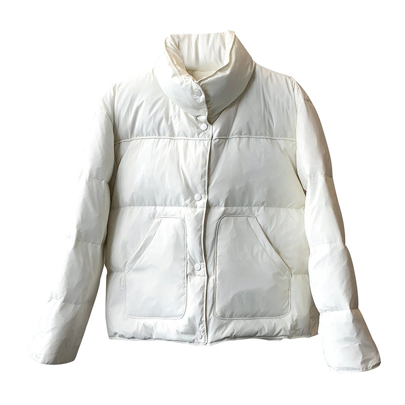 Winter Stand Collar Warm Cotton Short Coats for Women