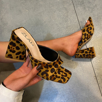 Women Chunky Heels Plus Sizes Slippers