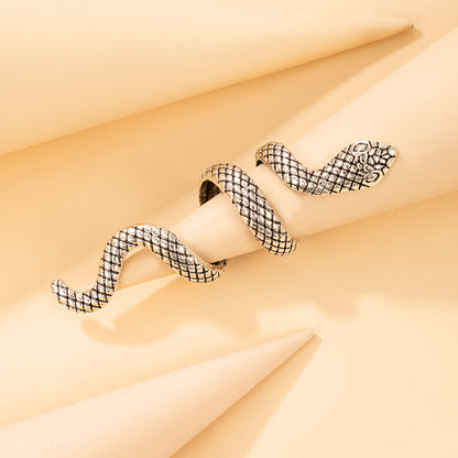 Vintage Cool Snake Shape Rings for Women 4pcs/set