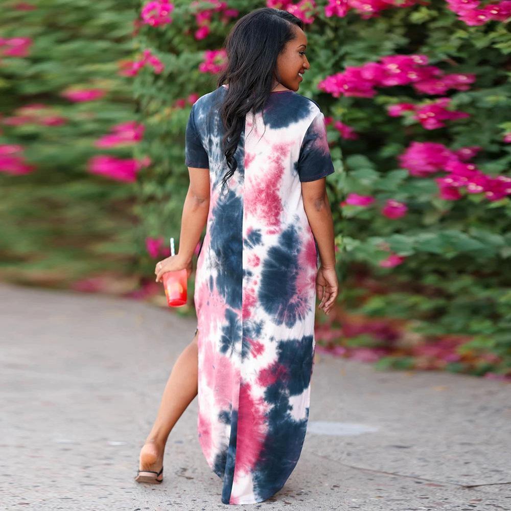 Plus Sizes High Waist Long Summer Dresses-STYLEGOING