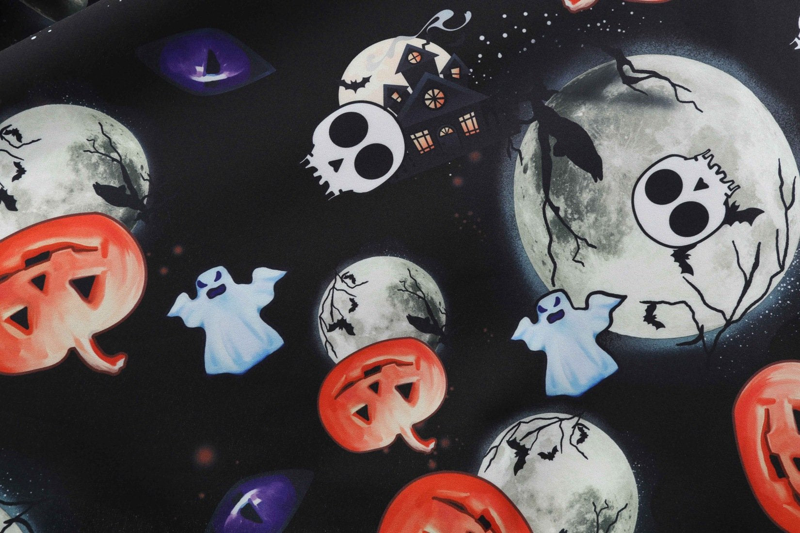 Vintage Pumpkin Skeleton Print Dresses-STYLEGOING