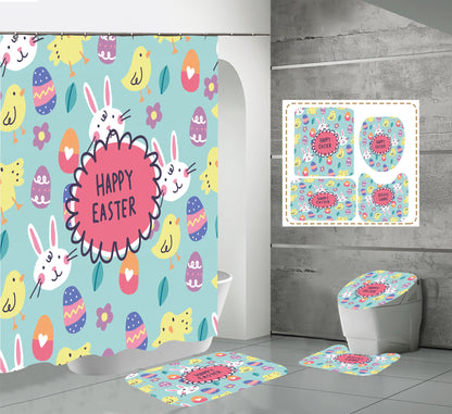 Happy Easter Day Shower Curtain Sets