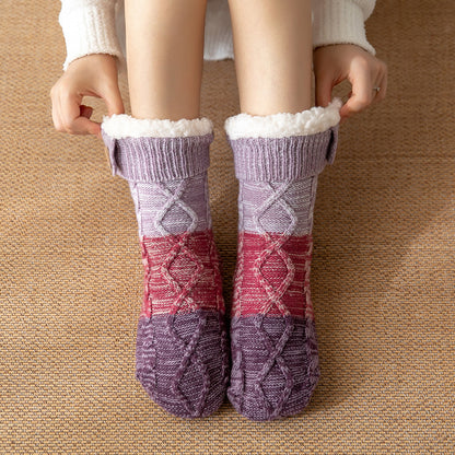Winter Warm Velvet Sherpa Long Socks