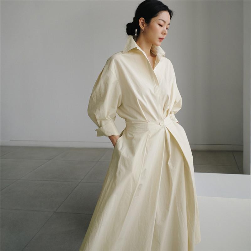 Casual Loose Fashion Long Maxi Shirts Dresses-STYLEGOING